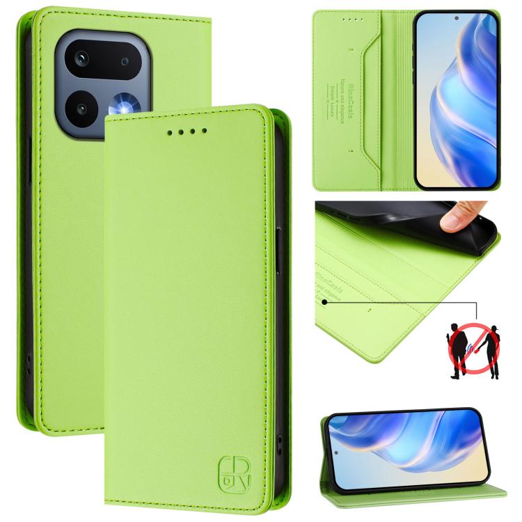 RC01 Dual-Folded Magnetic Suction RFID Leather Phone Case, For Realme 16 Pro 5G Global, For Realme Note 70 4G / 70T 4G, For Realme C100 5G / C83 India / C85 / 15X, For Realme P4 Pro 5G, For Realme P4, For Realme 15T 5G Global