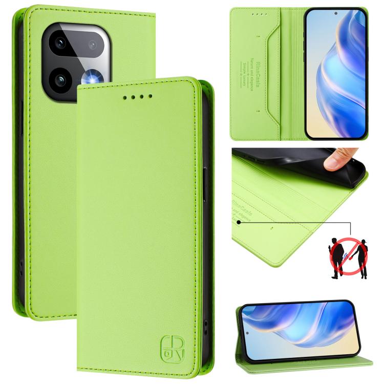 RC01 Dual-Folded Magnetic Suction RFID Leather Phone Case, For Realme P4x / OnePlus CE6 Lite, For Realme 16T 5G, For Realme P4 Power 5G, For Realme Note 80 4G Global, For Realme 16 5G Global, For Realme 16 Pro+ 5G Global