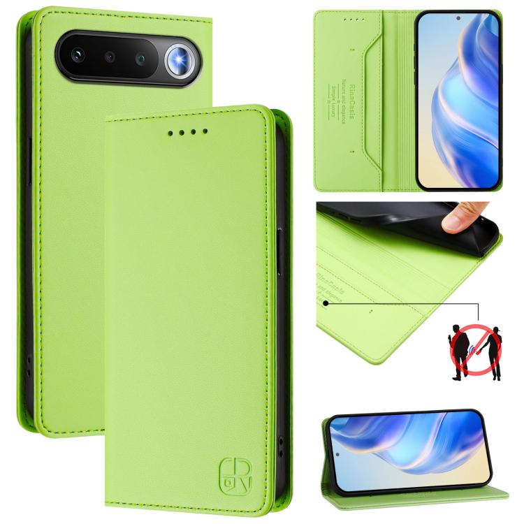RC01 Dual-Folded Magnetic Suction RFID Leather Phone Case, For Realme P4x / OnePlus CE6 Lite, For Realme 16T 5G, For Realme P4 Power 5G, For Realme Note 80 4G Global, For Realme 16 5G Global, For Realme 16 Pro+ 5G Global