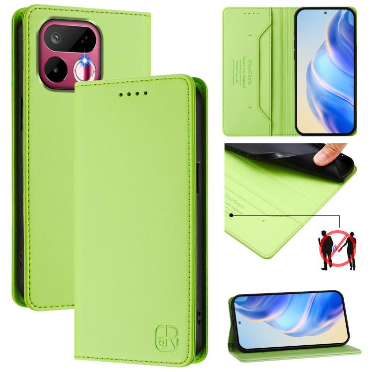 RC01 Dual-Folded Magnetic Suction RFID Leather Phone Case, For Realme P4x / OnePlus CE6 Lite, For Realme 16T 5G, For Realme P4 Power 5G, For Realme Note 80 4G Global, For Realme 16 5G Global, For Realme 16 Pro+ 5G Global