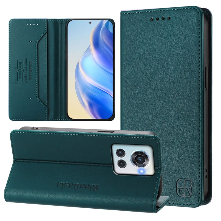 RC01 Dual-Folded Magnetic Suction RFID Leather Phone Case, For OnePlus 11R, For OnePlus 11, For OnePlus Nord N300, For OnePlus Ace Pro / OnePlus 10T Global, For OnePlus Nord 2T, For OnePlus 10R / OnePlus Ace