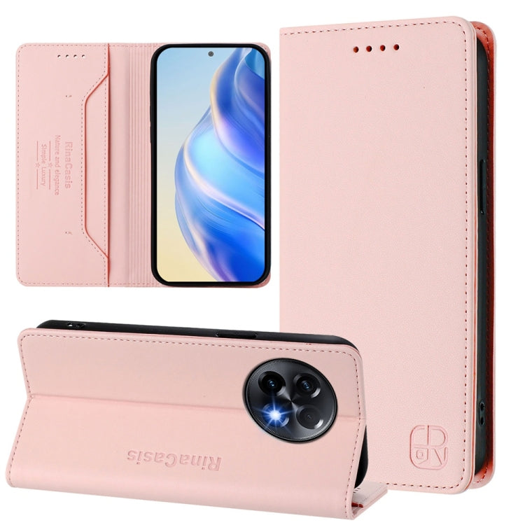 RC01 Dual-Folded Magnetic Suction RFID Leather Phone Case, For OnePlus 11R, For OnePlus 11, For OnePlus Nord N300, For OnePlus Ace Pro / OnePlus 10T Global, For OnePlus Nord 2T, For OnePlus 10R / OnePlus Ace