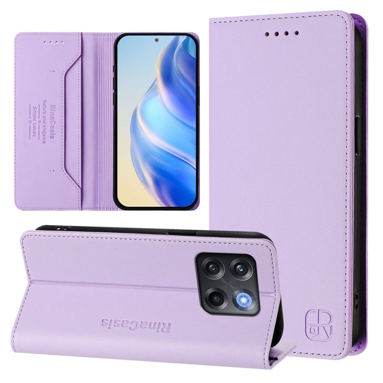 RC01 Dual-Folded Magnetic Suction RFID Leather Phone Case, For OnePlus 11R, For OnePlus 11, For OnePlus Nord N300, For OnePlus Ace Pro / OnePlus 10T Global, For OnePlus Nord 2T, For OnePlus 10R / OnePlus Ace
