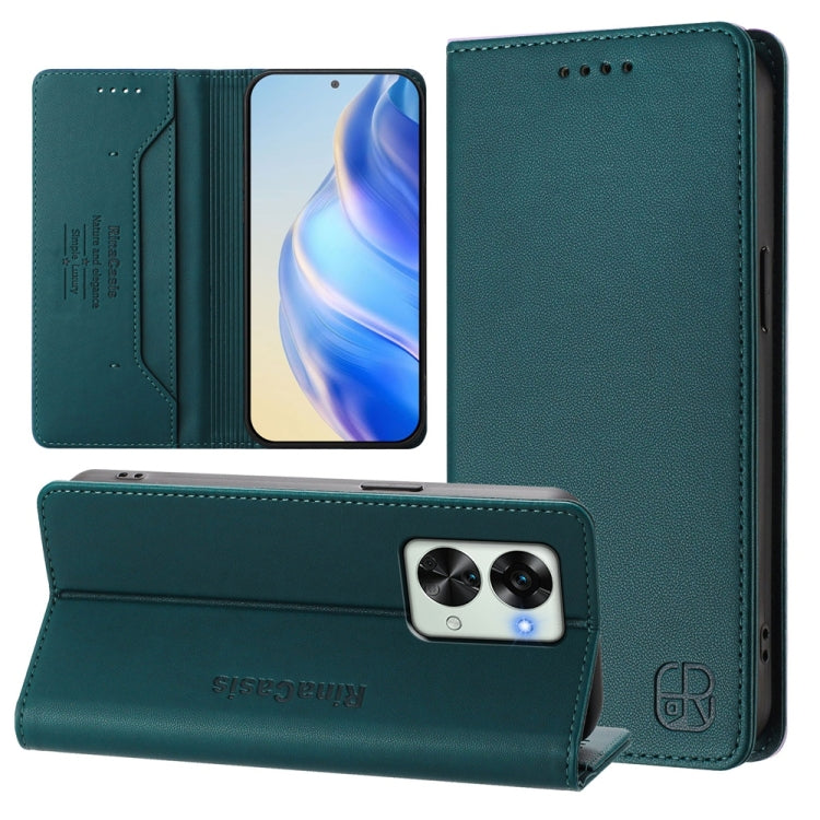 RC01 Dual-Folded Magnetic Suction RFID Leather Phone Case, For OnePlus 11R, For OnePlus 11, For OnePlus Nord N300, For OnePlus Ace Pro / OnePlus 10T Global, For OnePlus Nord 2T, For OnePlus 10R / OnePlus Ace