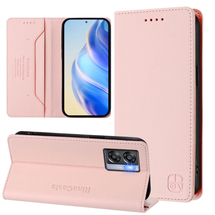 RC01 Dual-Folded Magnetic Suction RFID Leather Phone Case, For OnePlus 11R, For OnePlus 11, For OnePlus Nord N300, For OnePlus Ace Pro / OnePlus 10T Global, For OnePlus Nord 2T, For OnePlus 10R / OnePlus Ace