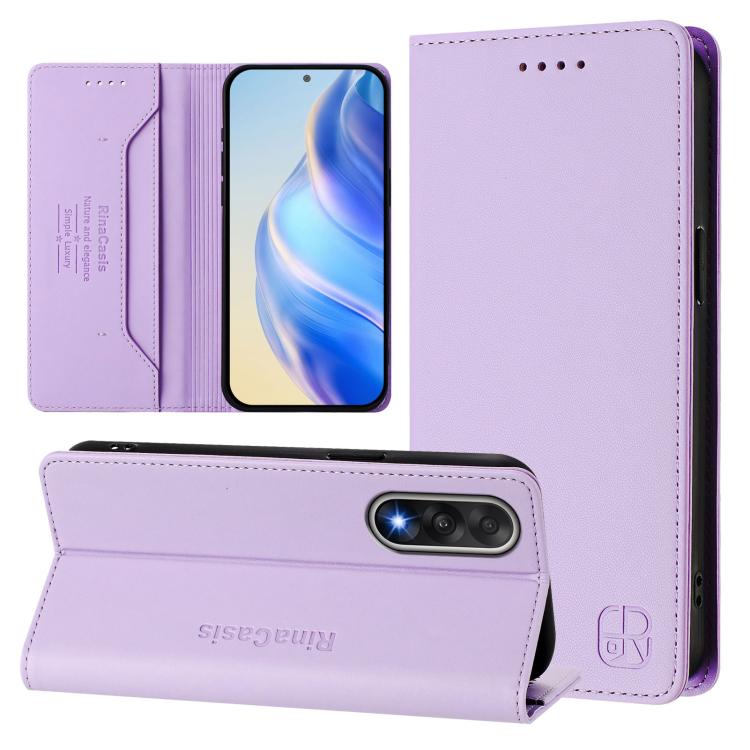 RC01 Dual-Folded Magnetic Suction RFID Leather Phone Case, For OnePlus Turbo 6X Pro 5G, For OnePlus Turbo 6 / 6V 5G, For OnePlus Ace 5 Ultra, For OnePlus Ace 5 Racing, For OnePlus 13R / Ace 5 / Ace 5 Pro, For OnePlus 13