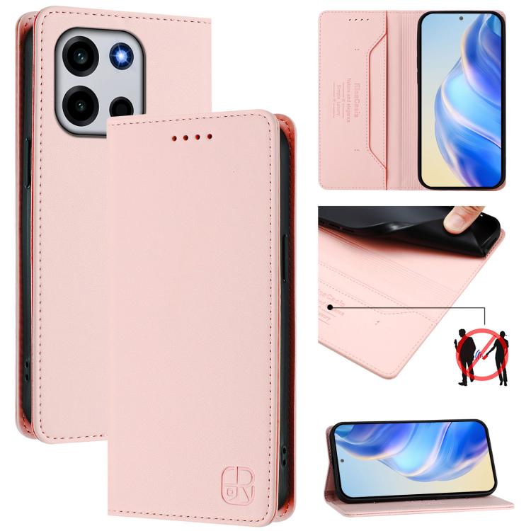 RC01 Dual-Folded Magnetic Suction RFID Leather Phone Case, For OnePlus Turbo 6X Pro 5G, For OnePlus Turbo 6 / 6V 5G, For OnePlus Ace 5 Ultra, For OnePlus Ace 5 Racing, For OnePlus 13R / Ace 5 / Ace 5 Pro, For OnePlus 13