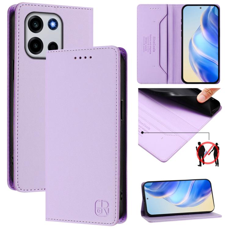RC01 Dual-Folded Magnetic Suction RFID Leather Phone Case, For OnePlus Turbo 6X Pro 5G, For OnePlus Turbo 6 / 6V 5G, For OnePlus Ace 5 Ultra, For OnePlus Ace 5 Racing, For OnePlus 13R / Ace 5 / Ace 5 Pro, For OnePlus 13