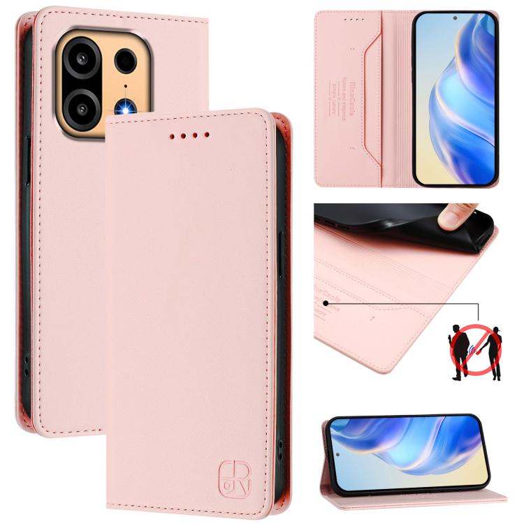 RC01 Dual-Folded Magnetic Suction RFID Leather Phone Case, For OnePlus Turbo 6X Pro 5G, For OnePlus Turbo 6 / 6V 5G, For OnePlus Ace 5 Ultra, For OnePlus Ace 5 Racing, For OnePlus 13R / Ace 5 / Ace 5 Pro, For OnePlus 13