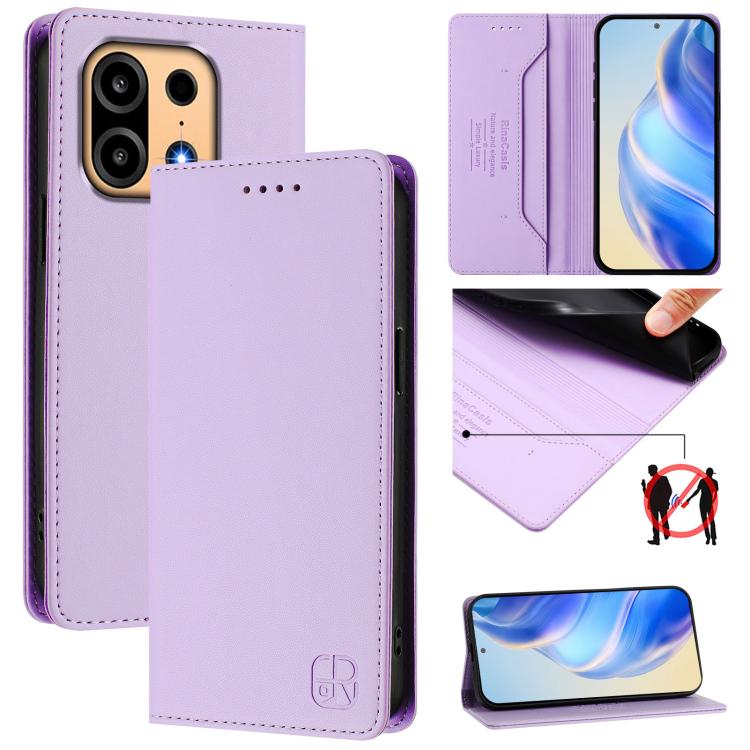 RC01 Dual-Folded Magnetic Suction RFID Leather Phone Case, For OnePlus Turbo 6X Pro 5G, For OnePlus Turbo 6 / 6V 5G, For OnePlus Ace 5 Ultra, For OnePlus Ace 5 Racing, For OnePlus 13R / Ace 5 / Ace 5 Pro, For OnePlus 13