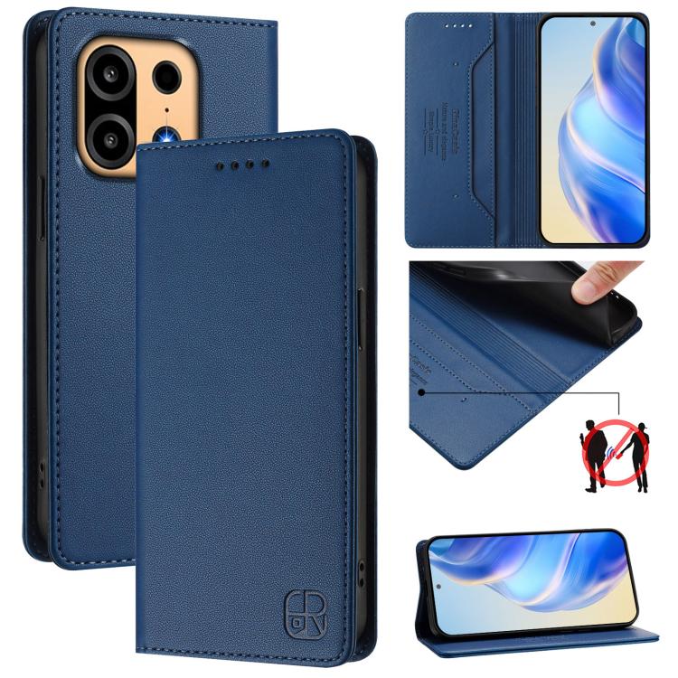 RC01 Dual-Folded Magnetic Suction RFID Leather Phone Case, For OnePlus Turbo 6X Pro 5G, For OnePlus Turbo 6 / 6V 5G, For OnePlus Ace 5 Ultra, For OnePlus Ace 5 Racing, For OnePlus 13R / Ace 5 / Ace 5 Pro, For OnePlus 13