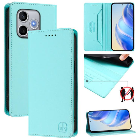 RC01 Dual-Folded Magnetic Suction RFID Leather Phone Case, For Honor 600 Lite Global, For Honor Magic8 Pro Air 5G, For Honor X8d 4G, For Honor Magic8 Pro, For Honor Magic8, For Honor Play 70 Plus
