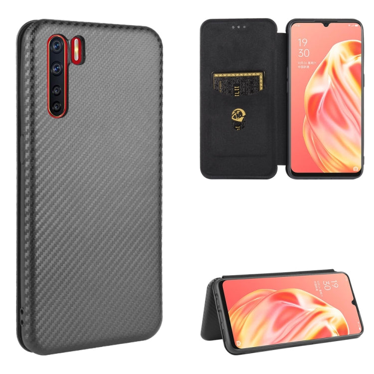 Carbon Fiber Texture Magnetic Horizontal Flip TPU + PC + PU Leather Case with Card Slot, For OPPO A5(AX5) / A3s / A12e, For OPPO A7(AX7) / A5s / AX5s / A12, For OPPO A8 / A31 (2020), For OPPO A9 (2020) / A11 / A11X / A5 (2020), For OPPO A52 / A72 / A92...