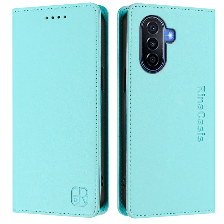 RC01 Dual-Folded Magnetic Suction RFID Leather Phone Case, For Huawei Enjoy 50 / nova Y70 Plus, For Huawei nova 9, For Huawei P50 Pro, For Huawei P50, For Huawei Enjoy 20 SE / Y7a