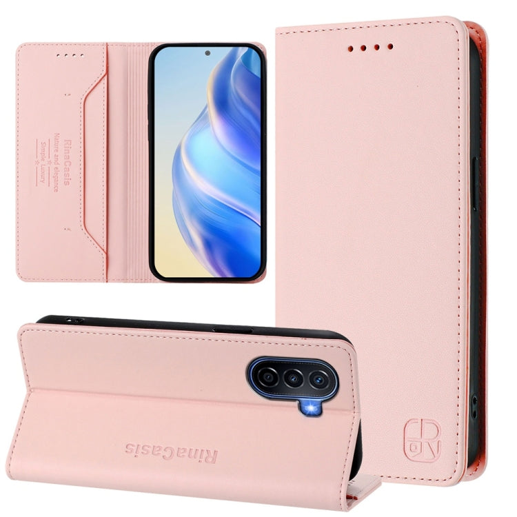 RC01 Dual-Folded Magnetic Suction RFID Leather Phone Case, For Huawei Enjoy 50 / nova Y70 Plus, For Huawei nova 9, For Huawei P50 Pro, For Huawei P50, For Huawei Enjoy 20 SE / Y7a