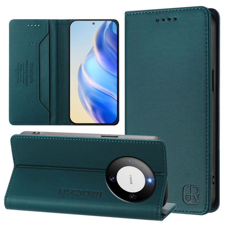 RC01 Dual-Folded Magnetic Suction RFID Leather Phone Case, For Huawei Pura 70, For Huawei Mate 60 Pro / Mate 60 Pro+, For Huawei Mate 60, For Huawei P60 Art, For Huawei P60 / P60 Pro, For Huawei Enjoy 50 Pro / nova Y90