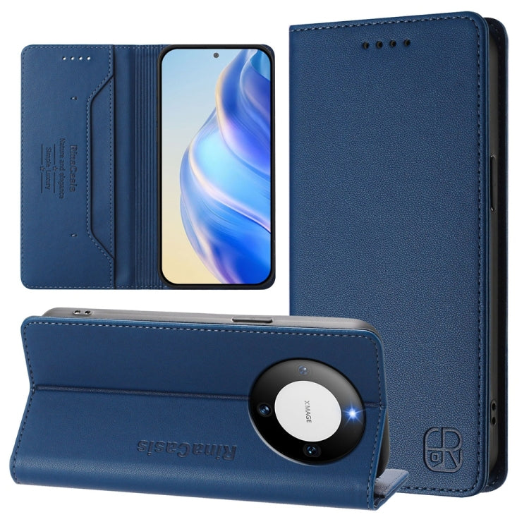 RC01 Dual-Folded Magnetic Suction RFID Leather Phone Case, For Huawei Pura 70, For Huawei Mate 60 Pro / Mate 60 Pro+, For Huawei Mate 60, For Huawei P60 Art, For Huawei P60 / P60 Pro, For Huawei Enjoy 50 Pro / nova Y90