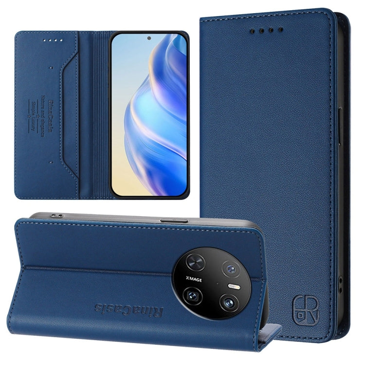 RC01 Dual-Folded Magnetic Suction RFID Leather Phone Case, For Huawei Mate 70, For Huawei Nova 13 Pro, For Huawei Nova 13 / Nova 12, For Huawei Pura 70 Pro / Pura 70 Pro+, For Huawei nova 12i Global, For Huawei nova 12s Global
