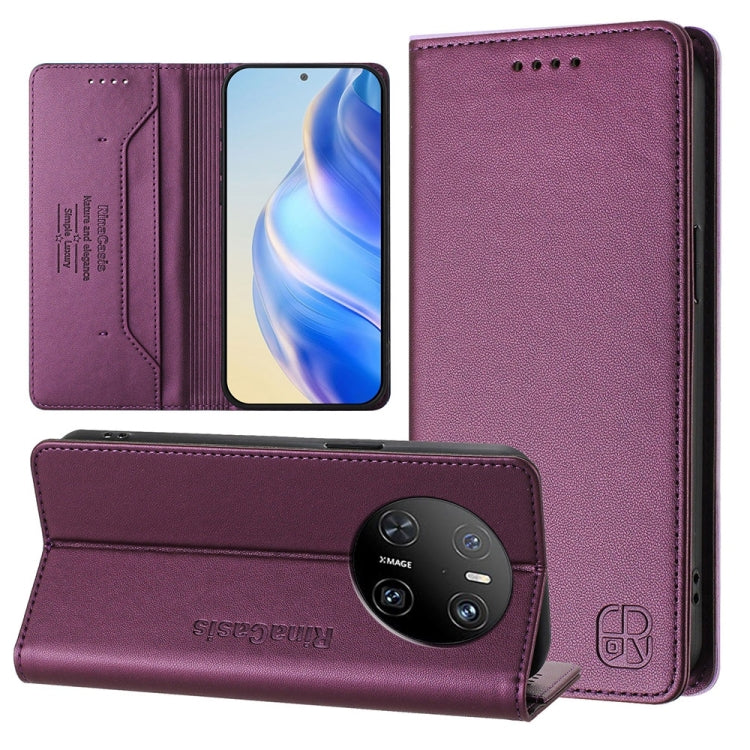RC01 Dual-Folded Magnetic Suction RFID Leather Phone Case, For Huawei Mate 70, For Huawei Nova 13 Pro, For Huawei Nova 13 / Nova 12, For Huawei Pura 70 Pro / Pura 70 Pro+, For Huawei nova 12i Global, For Huawei nova 12s Global