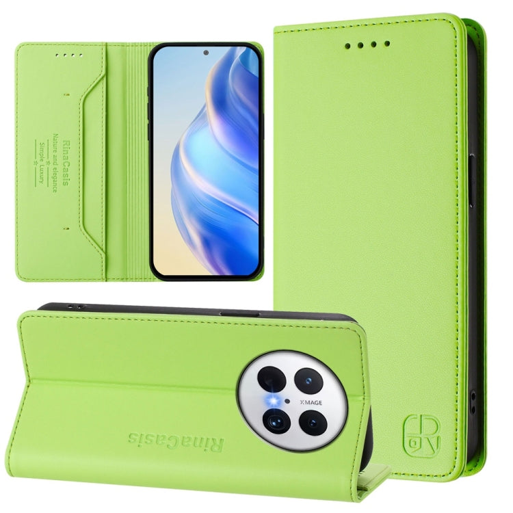 RC01 Dual-Folded Magnetic Suction RFID Leather Phone Case, For Huawei nova 16z / 15 / 14, For Huawei nova 16, For Huawei Pura 90 Pro Max 5G, For Huawei Pura 90 Pro 5G, For Huawei Mate 70 Air 5G, For Huawei Mate 70 Pro