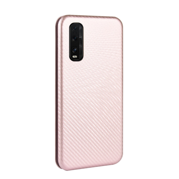 Carbon Fiber Texture Magnetic Horizontal Flip TPU + PC + PU Leather Case with Card Slot, For OPPO Find X2, For OPPO Realme C11, For OPPO Realme C15, For OPPO Reno2 Z / F, For OPPO Reno3 A(Japanese Version), For OPPO Reno4 Pro 5G, For OPPO Reno A       ...