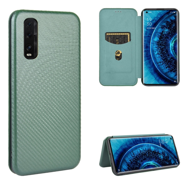 Carbon Fiber Texture Magnetic Horizontal Flip TPU + PC + PU Leather Case with Card Slot, For OPPO Find X2, For OPPO Realme C11, For OPPO Realme C15, For OPPO Reno2 Z / F, For OPPO Reno3 A(Japanese Version), For OPPO Reno4 Pro 5G, For OPPO Reno A       ...