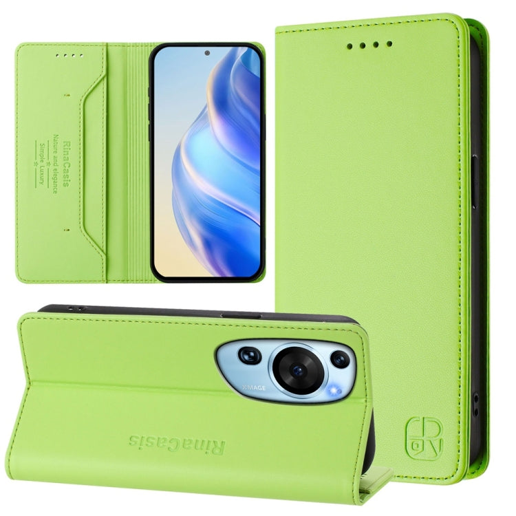 RC01 Dual-Folded Magnetic Suction RFID Leather Phone Case, For Huawei Pura 70, For Huawei Mate 60 Pro / Mate 60 Pro+, For Huawei Mate 60, For Huawei P60 Art, For Huawei P60 / P60 Pro, For Huawei Enjoy 50 Pro / nova Y90