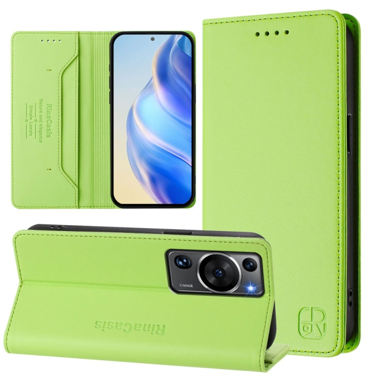 RC01 Dual-Folded Magnetic Suction RFID Leather Phone Case, For Huawei Pura 70, For Huawei Mate 60 Pro / Mate 60 Pro+, For Huawei Mate 60, For Huawei P60 Art, For Huawei P60 / P60 Pro, For Huawei Enjoy 50 Pro / nova Y90