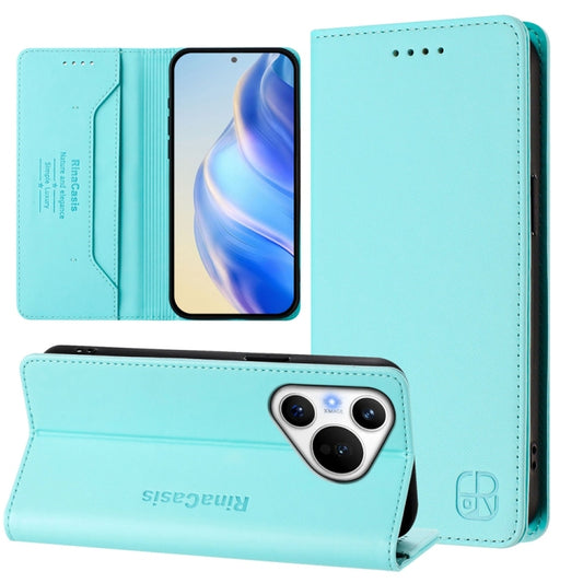 RC01 Dual-Folded Magnetic Suction RFID Leather Phone Case, For Huawei Pura 70, For Huawei Mate 60 Pro / Mate 60 Pro+, For Huawei Mate 60, For Huawei P60 Art, For Huawei P60 / P60 Pro, For Huawei Enjoy 50 Pro / nova Y90