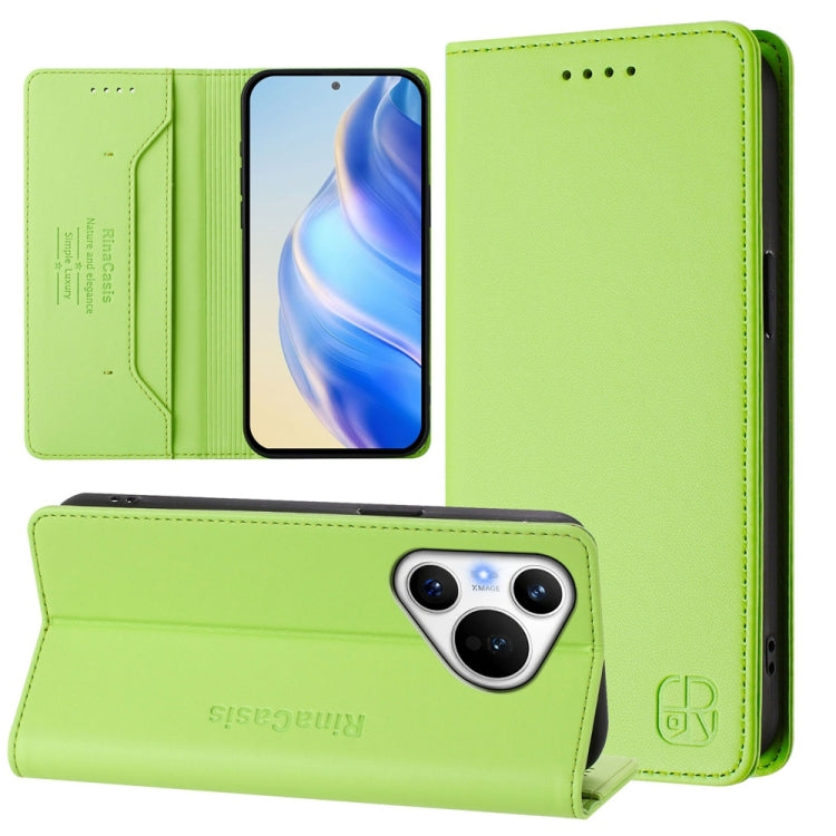 RC01 Dual-Folded Magnetic Suction RFID Leather Phone Case, For Huawei Pura 70, For Huawei Mate 60 Pro / Mate 60 Pro+, For Huawei Mate 60, For Huawei P60 Art, For Huawei P60 / P60 Pro, For Huawei Enjoy 50 Pro / nova Y90