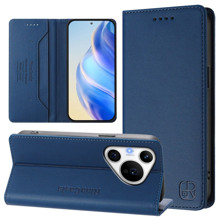RC01 Dual-Folded Magnetic Suction RFID Leather Phone Case, For Huawei Mate 70, For Huawei Nova 13 Pro, For Huawei Nova 13 / Nova 12, For Huawei Pura 70 Pro / Pura 70 Pro+, For Huawei nova 12i Global, For Huawei nova 12s Global