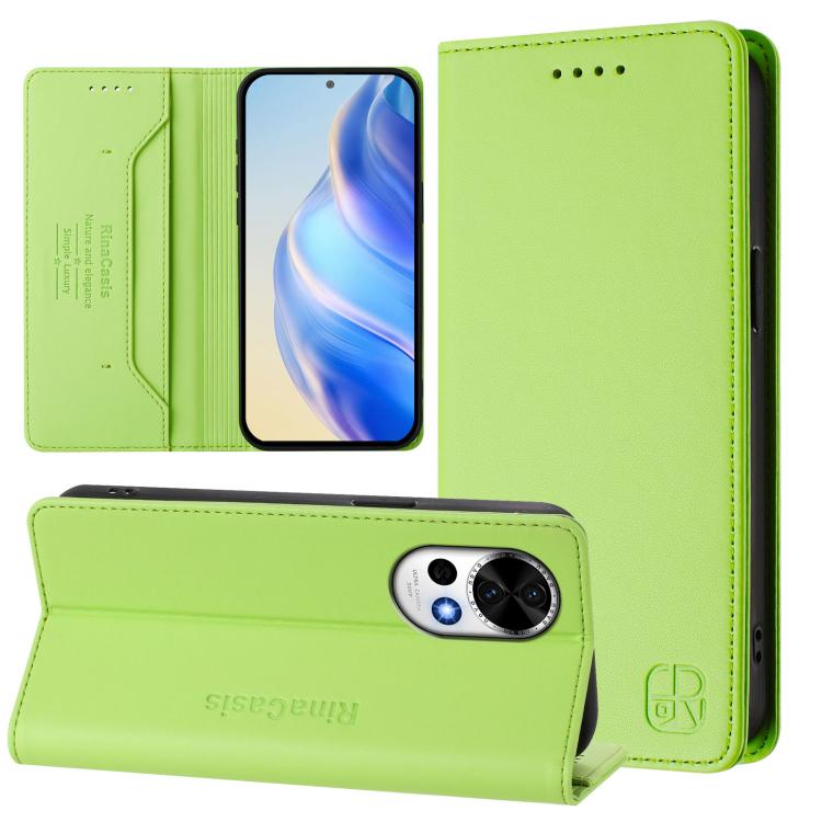 RC01 Dual-Folded Magnetic Suction RFID Leather Phone Case, For Huawei Mate 70, For Huawei Nova 13 Pro, For Huawei Nova 13 / Nova 12, For Huawei Pura 70 Pro / Pura 70 Pro+, For Huawei nova 12i Global, For Huawei nova 12s Global