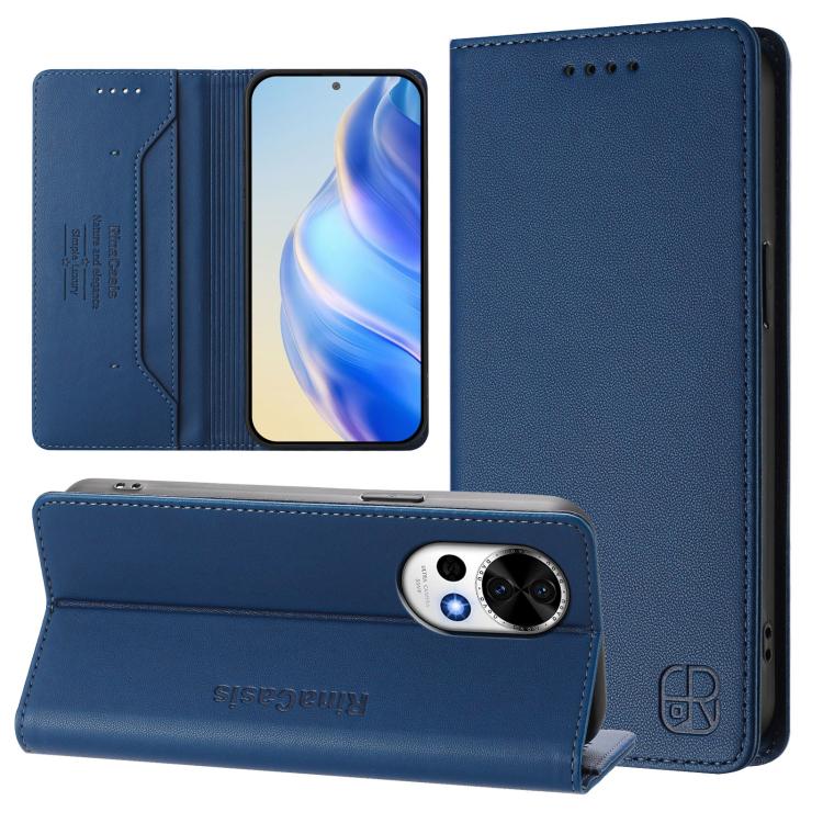 RC01 Dual-Folded Magnetic Suction RFID Leather Phone Case, For Huawei Mate 70, For Huawei Nova 13 Pro, For Huawei Nova 13 / Nova 12, For Huawei Pura 70 Pro / Pura 70 Pro+, For Huawei nova 12i Global, For Huawei nova 12s Global