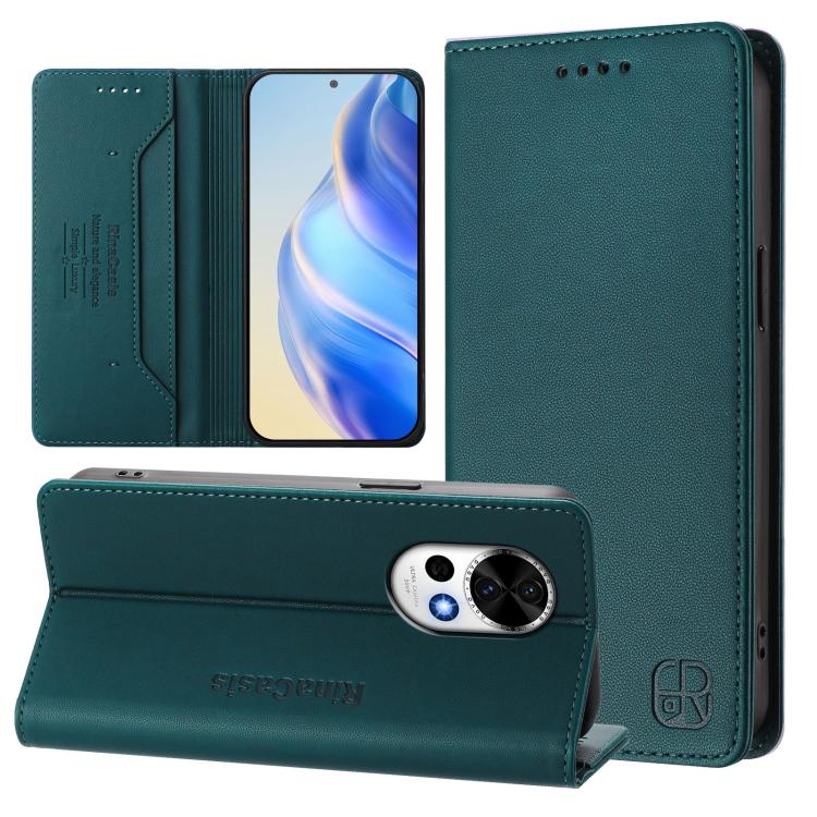 RC01 Dual-Folded Magnetic Suction RFID Leather Phone Case, For Huawei Mate 70, For Huawei Nova 13 Pro, For Huawei Nova 13 / Nova 12, For Huawei Pura 70 Pro / Pura 70 Pro+, For Huawei nova 12i Global, For Huawei nova 12s Global