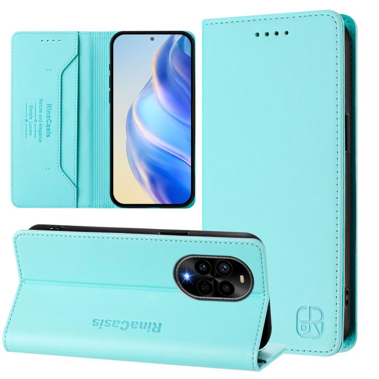 RC01 Dual-Folded Magnetic Suction RFID Leather Phone Case, For Huawei Mate 70, For Huawei Nova 13 Pro, For Huawei Nova 13 / Nova 12, For Huawei Pura 70 Pro / Pura 70 Pro+, For Huawei nova 12i Global, For Huawei nova 12s Global