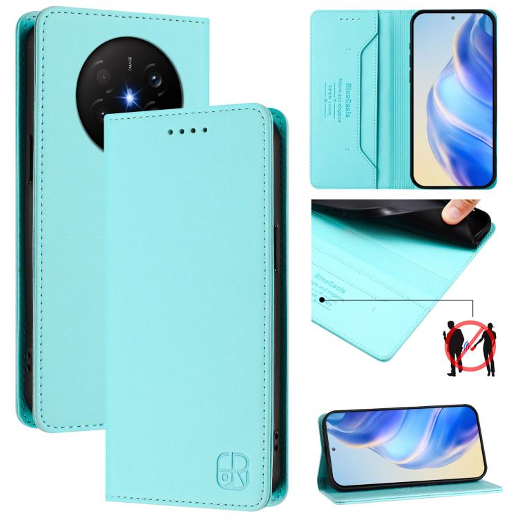 RC01 Dual-Folded Magnetic Suction RFID Leather Phone Case, For Huawei nova 16z / 15 / 14, For Huawei nova 16, For Huawei Pura 90 Pro Max 5G, For Huawei Pura 90 Pro 5G, For Huawei Mate 70 Air 5G, For Huawei Mate 70 Pro