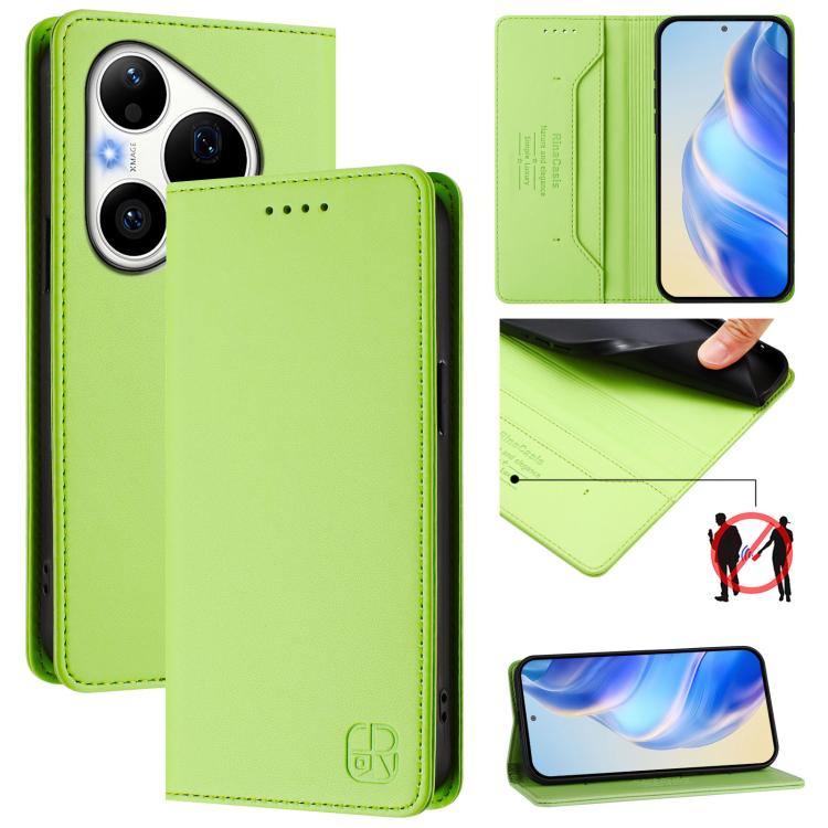 RC01 Dual-Folded Magnetic Suction RFID Leather Phone Case, For Huawei nova 16z / 15 / 14, For Huawei nova 16, For Huawei Pura 90 Pro Max 5G, For Huawei Pura 90 Pro 5G, For Huawei Mate 70 Air 5G, For Huawei Mate 70 Pro