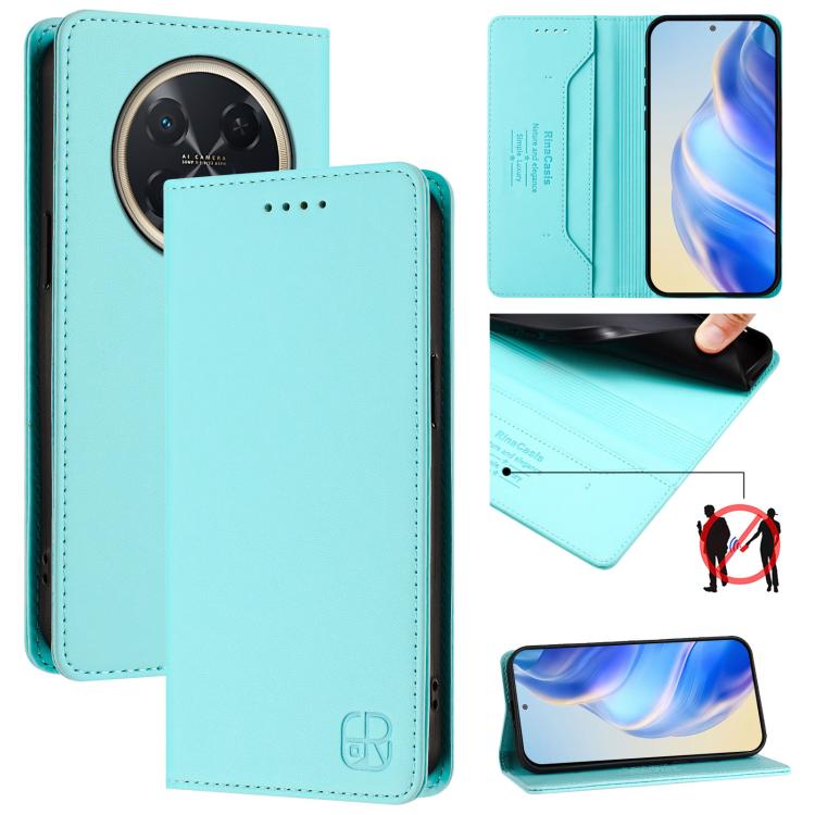 RC01 Dual-Folded Magnetic Suction RFID Leather Phone Case, For Huawei nova 16z / 15 / 14, For Huawei nova 16, For Huawei Pura 90 Pro Max 5G, For Huawei Pura 90 Pro 5G, For Huawei Mate 70 Air 5G, For Huawei Mate 70 Pro
