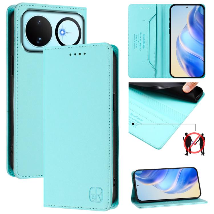 RC01 Dual-Folded Magnetic Suction RFID Leather Phone Case, For Huawei nova 16z / 15 / 14, For Huawei nova 16, For Huawei Pura 90 Pro Max 5G, For Huawei Pura 90 Pro 5G, For Huawei Mate 70 Air 5G, For Huawei Mate 70 Pro