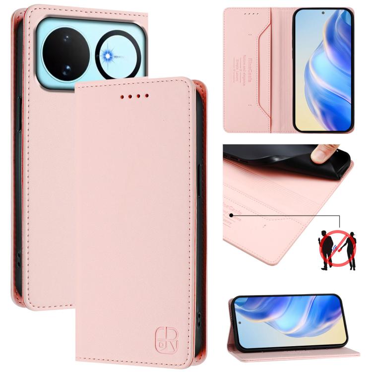 RC01 Dual-Folded Magnetic Suction RFID Leather Phone Case, For Huawei nova 16z / 15 / 14, For Huawei nova 16, For Huawei Pura 90 Pro Max 5G, For Huawei Pura 90 Pro 5G, For Huawei Mate 70 Air 5G, For Huawei Mate 70 Pro