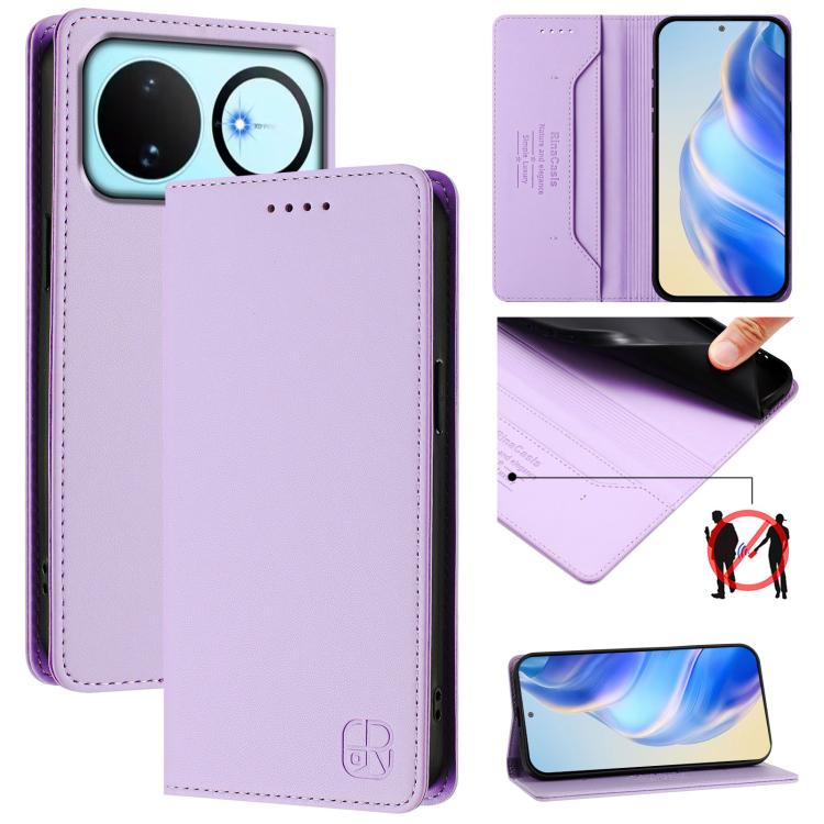 RC01 Dual-Folded Magnetic Suction RFID Leather Phone Case, For Huawei nova 16z / 15 / 14, For Huawei nova 16, For Huawei Pura 90 Pro Max 5G, For Huawei Pura 90 Pro 5G, For Huawei Mate 70 Air 5G, For Huawei Mate 70 Pro