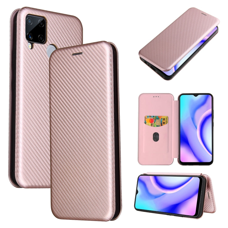 Carbon Fiber Texture Magnetic Horizontal Flip TPU + PC + PU Leather Case with Card Slot, For OPPO Find X2, For OPPO Realme C11, For OPPO Realme C15, For OPPO Reno2 Z / F, For OPPO Reno3 A(Japanese Version), For OPPO Reno4 Pro 5G, For OPPO Reno A       ...