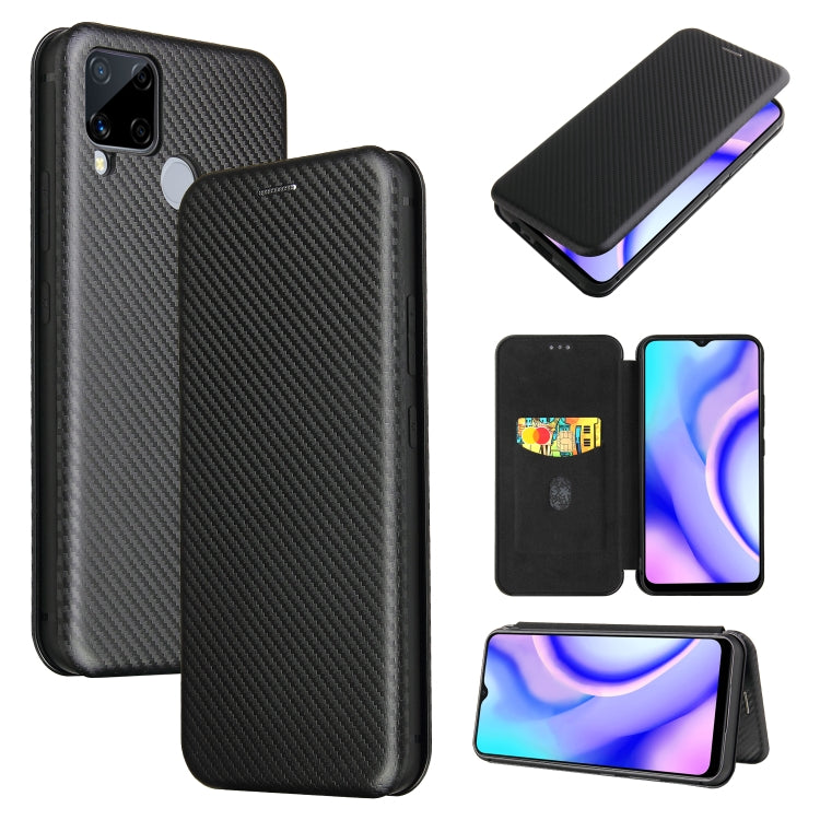 Carbon Fiber Texture Magnetic Horizontal Flip TPU + PC + PU Leather Case with Card Slot, For OPPO Find X2, For OPPO Realme C11, For OPPO Realme C15, For OPPO Reno2 Z / F, For OPPO Reno3 A(Japanese Version), For OPPO Reno4 Pro 5G, For OPPO Reno A       ...