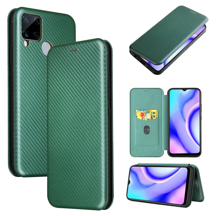 Carbon Fiber Texture Magnetic Horizontal Flip TPU + PC + PU Leather Case with Card Slot, For OPPO Find X2, For OPPO Realme C11, For OPPO Realme C15, For OPPO Reno2 Z / F, For OPPO Reno3 A(Japanese Version), For OPPO Reno4 Pro 5G, For OPPO Reno A       ...