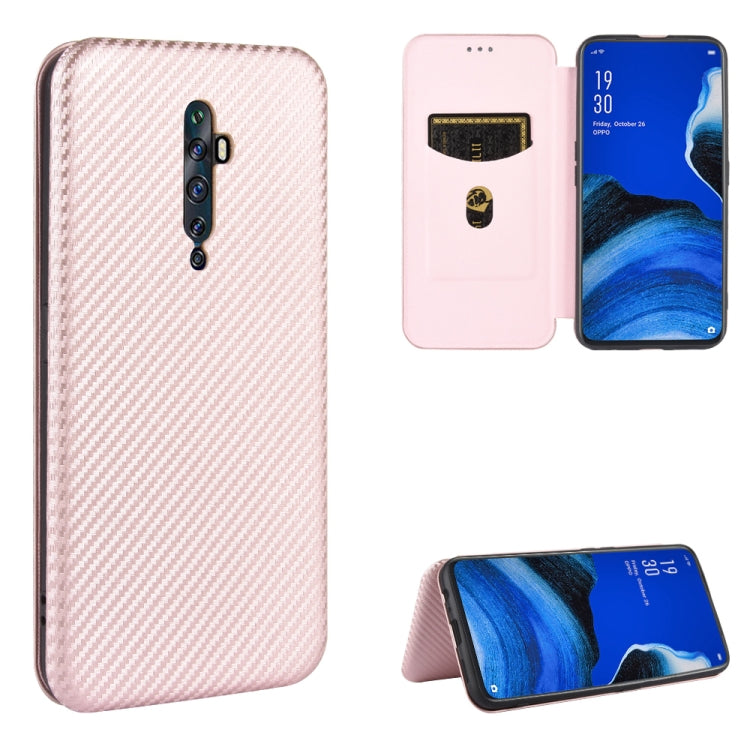 Carbon Fiber Texture Magnetic Horizontal Flip TPU + PC + PU Leather Case with Card Slot, For OPPO Find X2, For OPPO Realme C11, For OPPO Realme C15, For OPPO Reno2 Z / F, For OPPO Reno3 A(Japanese Version), For OPPO Reno4 Pro 5G, For OPPO Reno A       ...