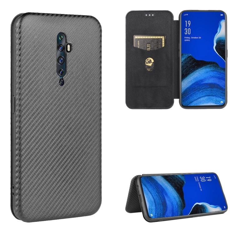 Carbon Fiber Texture Magnetic Horizontal Flip TPU + PC + PU Leather Case with Card Slot, For OPPO Find X2, For OPPO Realme C11, For OPPO Realme C15, For OPPO Reno2 Z / F, For OPPO Reno3 A(Japanese Version), For OPPO Reno4 Pro 5G, For OPPO Reno A       ...