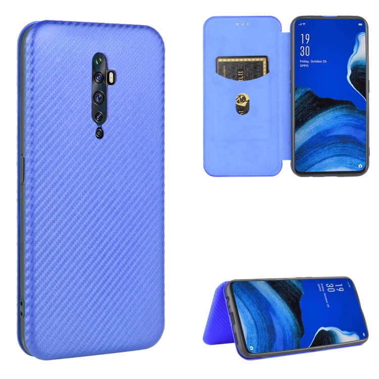 Carbon Fiber Texture Magnetic Horizontal Flip TPU + PC + PU Leather Case with Card Slot, For OPPO Find X2, For OPPO Realme C11, For OPPO Realme C15, For OPPO Reno2 Z / F, For OPPO Reno3 A(Japanese Version), For OPPO Reno4 Pro 5G, For OPPO Reno A       ...