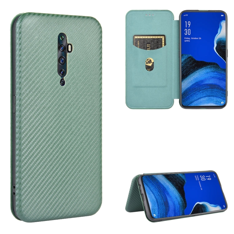 Carbon Fiber Texture Magnetic Horizontal Flip TPU + PC + PU Leather Case with Card Slot, For OPPO Find X2, For OPPO Realme C11, For OPPO Realme C15, For OPPO Reno2 Z / F, For OPPO Reno3 A(Japanese Version), For OPPO Reno4 Pro 5G, For OPPO Reno A       ...