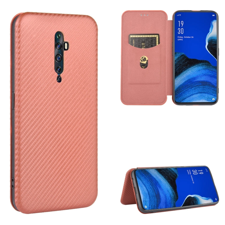 Carbon Fiber Texture Magnetic Horizontal Flip TPU + PC + PU Leather Case with Card Slot, For OPPO Find X2, For OPPO Realme C11, For OPPO Realme C15, For OPPO Reno2 Z / F, For OPPO Reno3 A(Japanese Version), For OPPO Reno4 Pro 5G, For OPPO Reno A       ...