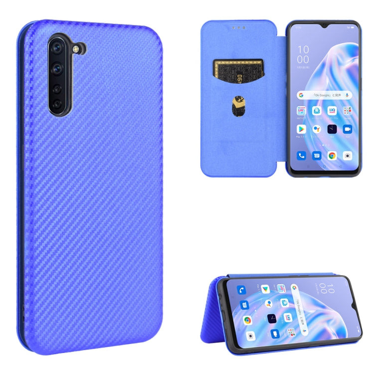 Carbon Fiber Texture Magnetic Horizontal Flip TPU + PC + PU Leather Case with Card Slot, For OPPO Find X2, For OPPO Realme C11, For OPPO Realme C15, For OPPO Reno2 Z / F, For OPPO Reno3 A(Japanese Version), For OPPO Reno4 Pro 5G, For OPPO Reno A       ...
